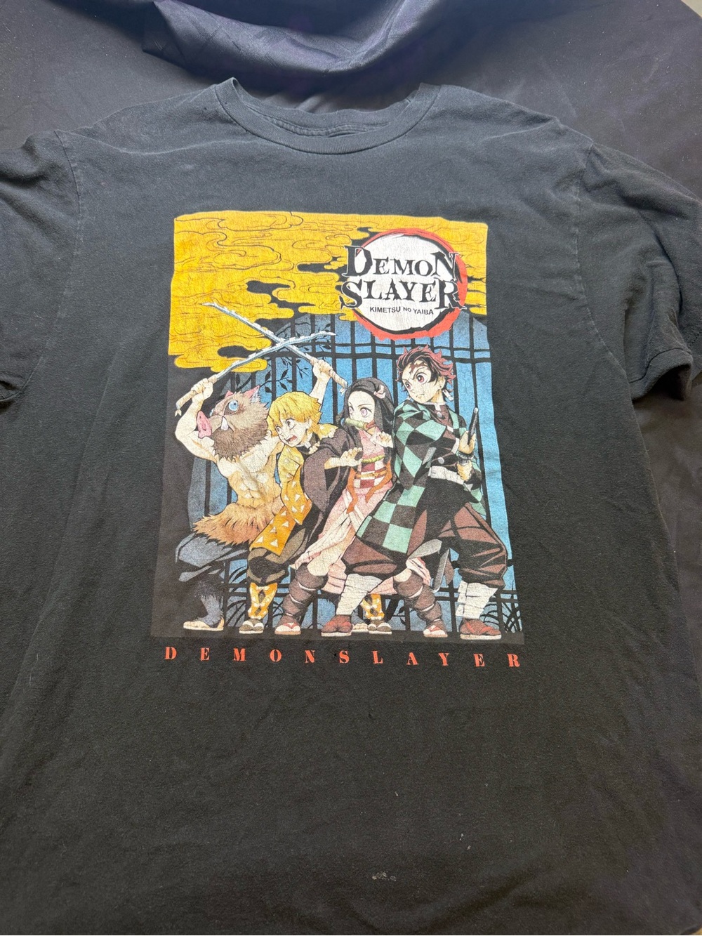 Demon Slayer Graphic Short Sleeve Tee - Black